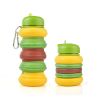 550ML Collapsible Water Bottles Outdoor Sports Fold Water Cup Silicone Leakproof Portable Kettle Travel Children Adult Bottle